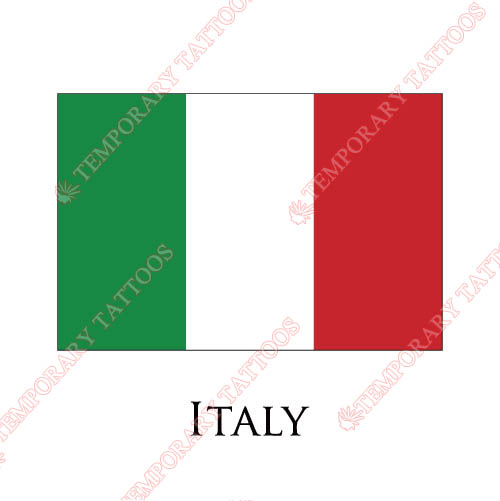 Italy flag Customize Temporary Tattoos Stickers NO.1900